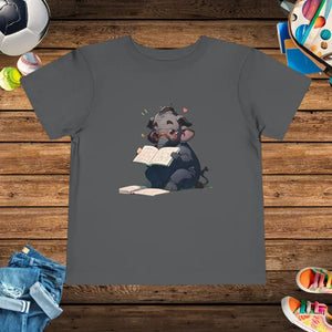 Kids Clothes - Toddler t Shirt Elephant Reading Classic Fit - Dipaliz Asphalt / 2t