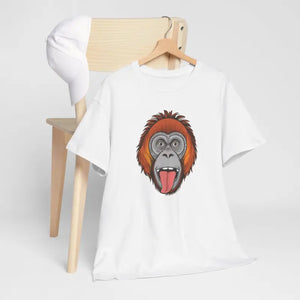 Orangutan Face Monkey T-shirt Soft Cotton Tee - Dipaliz - T-shirts