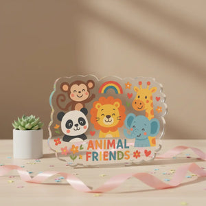 Dipaliz Animal Friends Acrylic Cutout Kids Room Statue - Sculptures & Statues