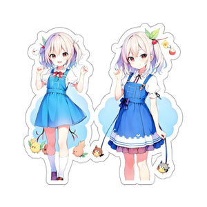 Vibrant Anime Style Girls Kiss Cut Stickers - Vinyl - Dipaliz - Decorative