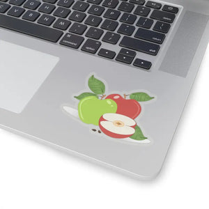 Kiss Cut Stickers Apple Vinyl Adhesive Set - Dipaliz - 4’’ × / Transparent - Decorative