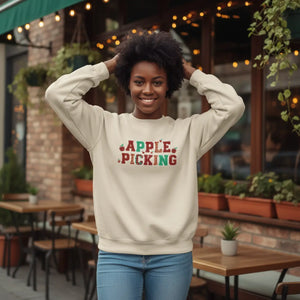 Dipaliz Apple Picking Crewneck Sweatshirt Cotton Blend - Sweatshirts - m