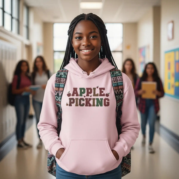 Dipaliz Apple Picking Youth Hoodie Cotton Blend Pullover - Hoodies - m