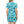 Aqua Blue Geometric Shirt Dress – Bamboo Cotton - Dipaliz - Dresses - Xs
