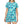 Aqua Blue Geometric Shirt Dress – Bamboo Cotton - Dipaliz - Dresses - Xs