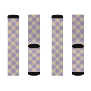 Dipaliz Argyle Pattern Sublimation Socks Fleece Lined