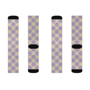 Dipaliz Argyle Pattern Sublimation Socks Fleece Lined