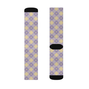Dipaliz Argyle Pattern Sublimation Socks Fleece Lined