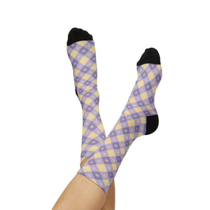 Dipaliz Argyle Pattern Sublimation Socks Fleece Lined