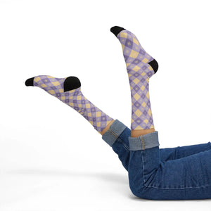 Dipaliz Argyle Pattern Sublimation Socks Fleece Lined