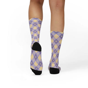 Dipaliz Argyle Pattern Sublimation Socks Fleece Lined