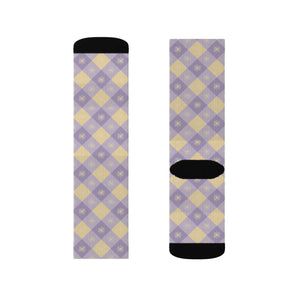 Dipaliz Argyle Pattern Sublimation Socks Fleece Lined