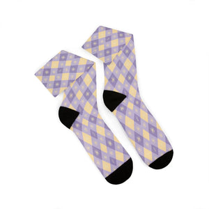 Dipaliz Argyle Pattern Sublimation Socks Fleece Lined