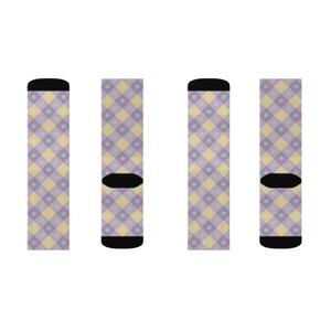 Dipaliz Argyle Pattern Sublimation Socks Fleece Lined