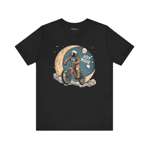 T-shirt - Jersey Short Sleeve Tee - Astronaut Moon Bicycle - Dipaliz