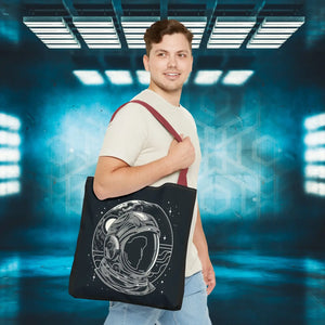 Stylish Astronaut Tote Bag Space Print Travel Accessory - Dipaliz - Bags