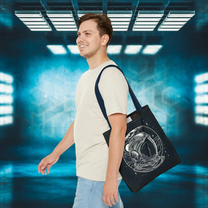 Stylish Astronaut Tote Bag Space Print Travel Accessory - Dipaliz - Bags