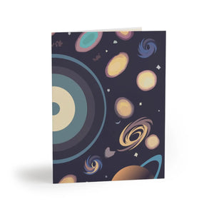 Vivid Astronomy Greeting Cards - Matching White Envelopes - Dipaliz - & Note