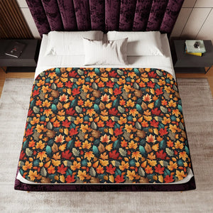 Sherpa Blanket – Autumn Foliage Two Colors - Dipaliz - Blankets