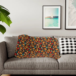 Sherpa Blanket – Autumn Foliage Two Colors - Dipaliz - Blankets
