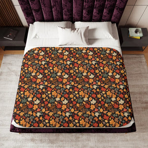 Autumn Foliage Sherpa Blanket – Many Colored Leaves - Dipaliz - Blankets