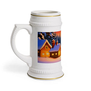 Vibrant Autumn Landscape Beer Stein Mug - 22oz Ceramic - Dipaliz - Mugs