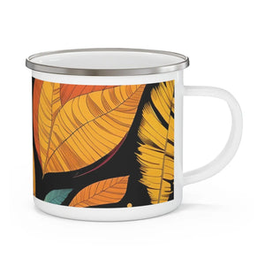 Durable Enamel Camping Mug - Autumn Leaves Stainless - Dipaliz - Mugs