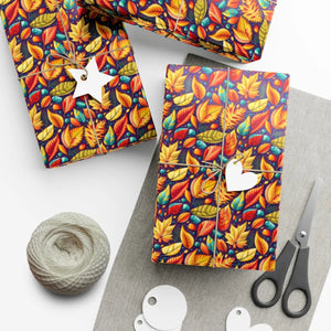 Cozy Autumn Leaves Gift Wrap Papers - Fall Fashion - Dipaliz - Wrapping Paper