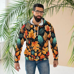 Autumn Leaves Pattern Aop Unisex Pullover Hoodie - Dipaliz - s - Hoodies