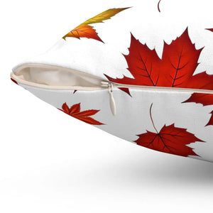 Autumn Leaves Pattern Throw Pillow – Polyester - Dipaliz - Pillows