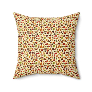 Autumn Leaves Pattern – Spun Polyester Square - Dipaliz - Throw Pillows