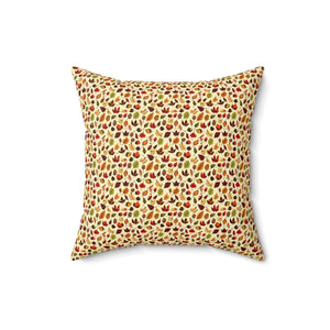 Autumn Leaves Pattern – Spun Polyester Square - Dipaliz - Throw Pillows