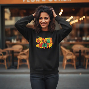 Dipaliz Autumn Magic Floral Crewneck Sweatshirt Cotton Blend - Sweatshirts - m