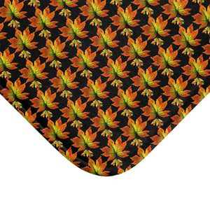 Plush Maple Leaves Pattern Bath Mat – Autumn - Dipaliz - Mats & Rugs