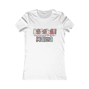 Baseball Mama Favorite Tee - Women’s Game Day Shirt - Dipaliz - s / White - T-shirts