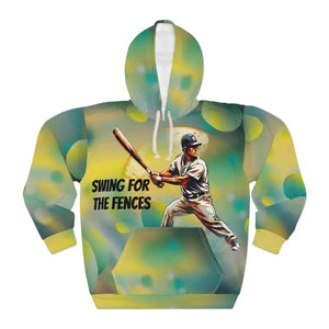 Swing for the Fences Baseball Player Aop Unisex Pullover Hoodie - s - Hoodies