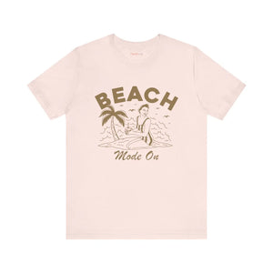 Soft Jersey Short Sleeve Tee - Beach Mode on Cotton - Dipaliz - T-shirts