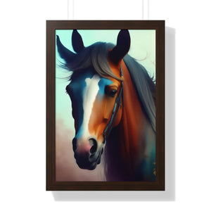 Equestrian Vertical Poster - Beautiful Brown Horse - Dipaliz - Posters Prints & Visual Artwork