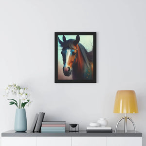 Equestrian Vertical Poster - Beautiful Brown Horse - Dipaliz - Posters Prints & Visual Artwork