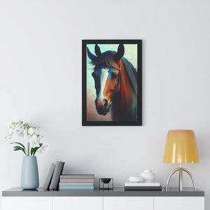 Equestrian Vertical Poster - Beautiful Brown Horse - Dipaliz - Posters Prints & Visual Artwork