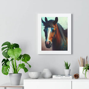 Equestrian Vertical Poster - Beautiful Brown Horse - Dipaliz - Posters Prints & Visual Artwork