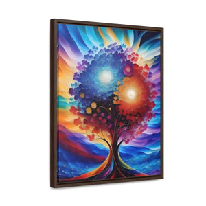 Vibrant Colorful Tree Framed Artwork - Cotton Canvas - Dipaliz - Posters Prints & Visual