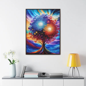 Vibrant Colorful Tree Framed Artwork - Cotton Canvas - Dipaliz - Posters Prints & Visual