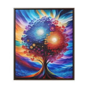 Vibrant Colorful Tree Framed Artwork - Cotton Canvas - Dipaliz - Posters Prints & Visual