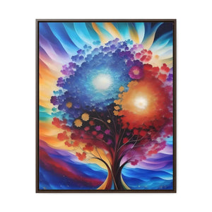 Vibrant Colorful Tree Framed Artwork - Cotton Canvas - Dipaliz - Posters Prints & Visual