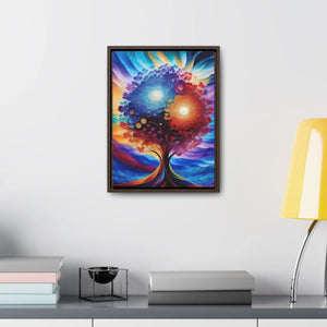 Vibrant Colorful Tree Framed Artwork - Cotton Canvas - Dipaliz - Posters Prints & Visual