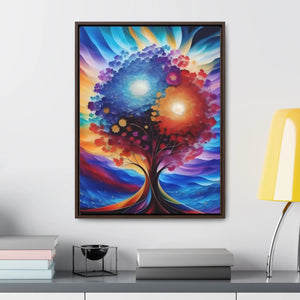 Vibrant Colorful Tree Framed Artwork - Cotton Canvas - Dipaliz - Posters Prints & Visual