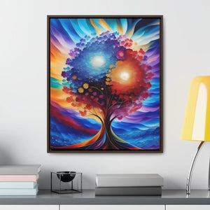 Vibrant Colorful Tree Framed Artwork - Cotton Canvas - Dipaliz - Posters Prints & Visual