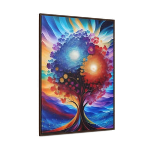 Vibrant Colorful Tree Framed Artwork - Cotton Canvas - Dipaliz - Posters Prints & Visual