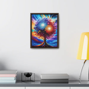 Vibrant Colorful Tree Framed Artwork - Cotton Canvas - Dipaliz - Posters Prints & Visual